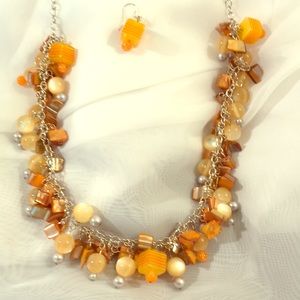Necklace Set ( Orange Fun)